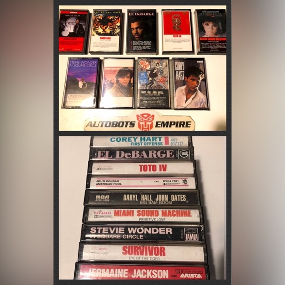 LOT of 9 Vintage 1980s Cassette Tapes Miami Sound Stevie Wonder Jackson DeBarge - Picture 1 of 13